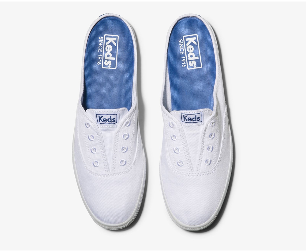 Keds Mules White - Moxie - Womens JTBDOI-984